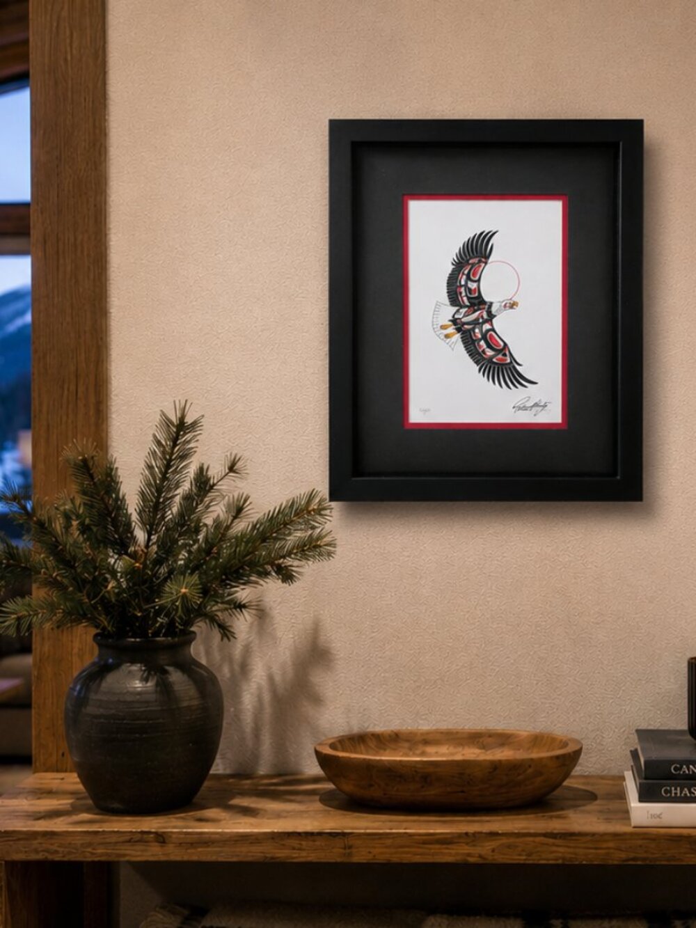 Richard Shorty Eagle Indigenous Art Print Framed Yukon Native Artistry